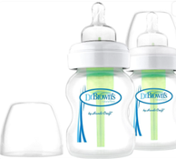 Shop Dr. Brown's Options+ Anti Colic Wide Neck Glass Bottles 2-Pack, 9 oz/270 ml at GoodBuy Gear