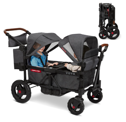 Radio Flyer Voya Stroller Wagon, Gray