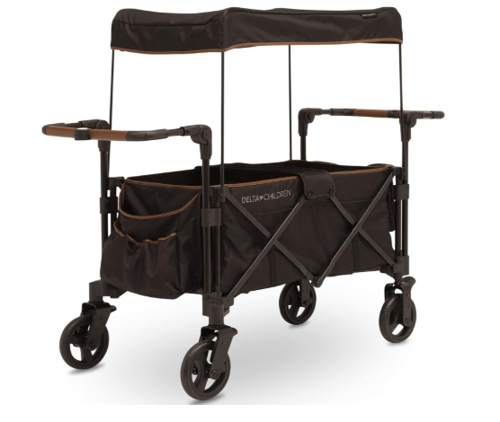 Shop Delta Children Hercules Stroller Wagon for 2 Kids, Black at GoodBuy Gear