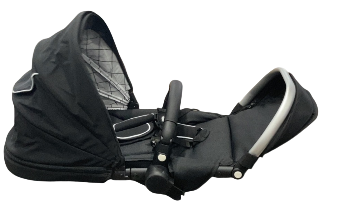 Mockingbird 2nd Seat Kit 2.0, Black, Windowpane, Silver With Black Leather