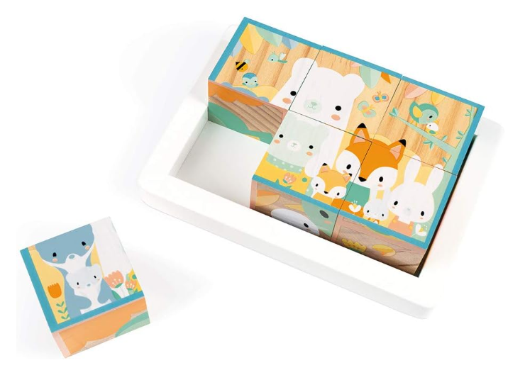 Shop Janod Pure 6 Block Tray, forest animals at GoodBuy Gear