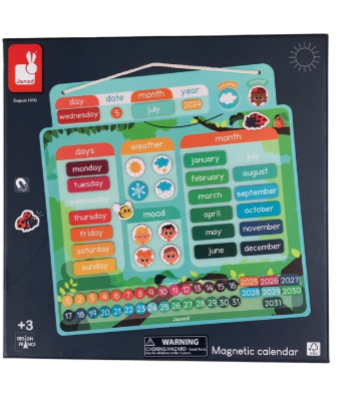 Shop Janod Magnetic Calendar, English at GoodBuy Gear