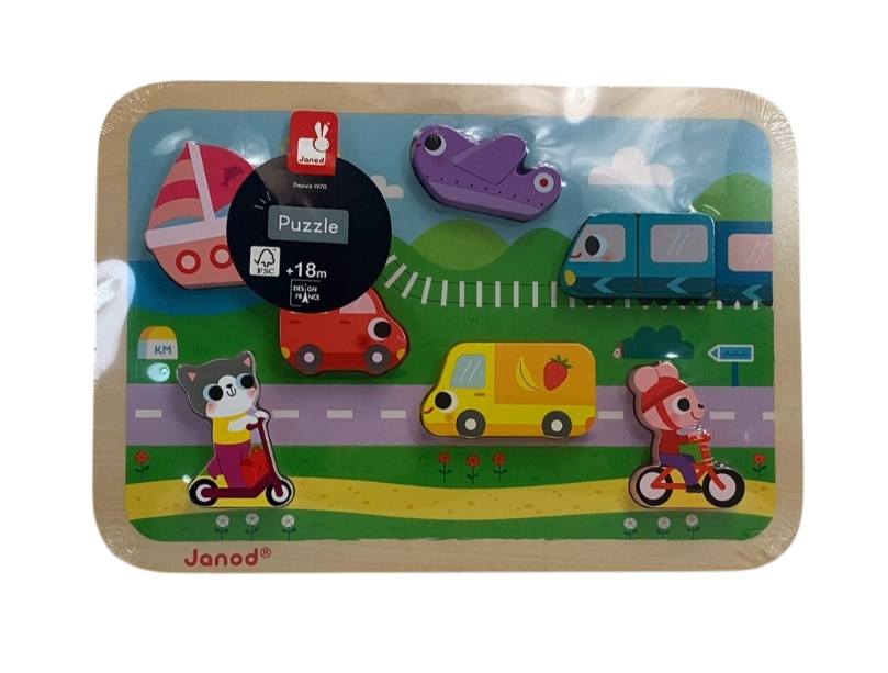 Janod Chunky Puzzle, Vehicles