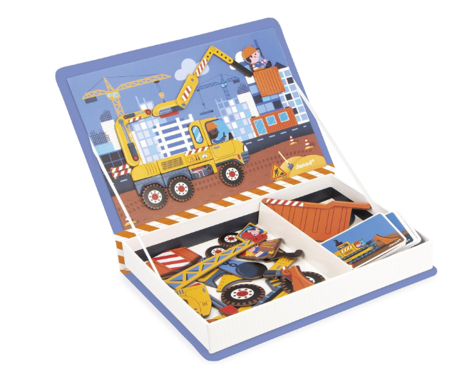 Janod Magneti' Book, Construction Vehicles