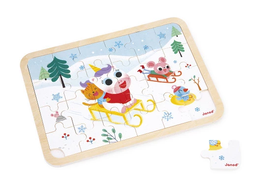 Janod 24 Piece Wooden Puzzle, In the Mountains