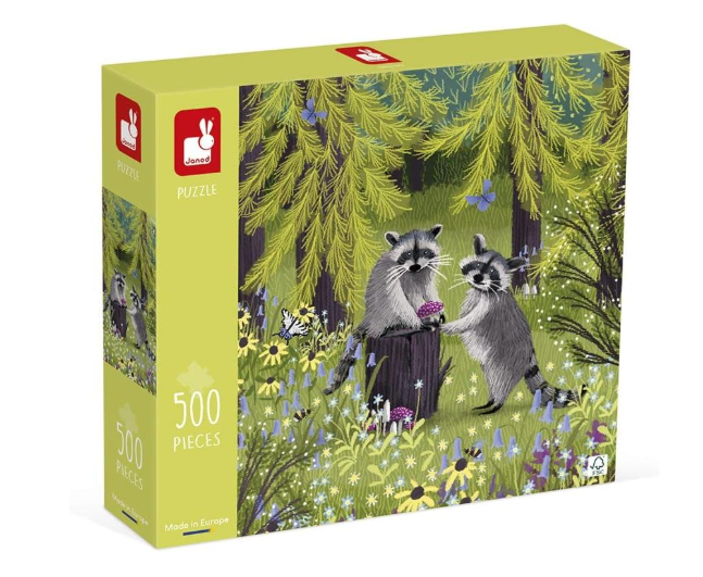Shop Janod 500 Piece Puzzle, Racoons at GoodBuy Gear