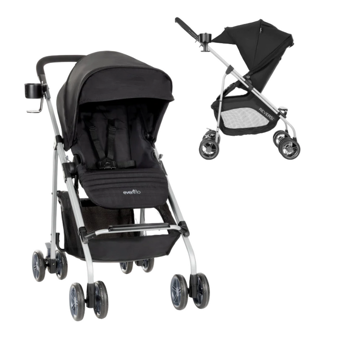 Evenflo Reversi Lightweight Reversible Stroller, 2025, Altair Black