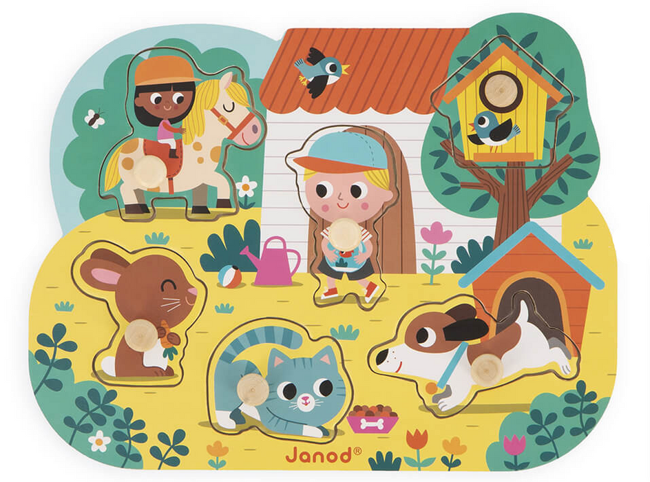 Janod 5 Piece Tactile Puzzle, Country