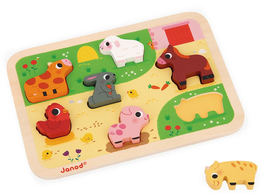 Janod Chunky Puzzle, Farm