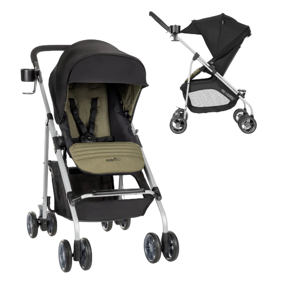 Evenflo Reversi Lightweight Reversible Stroller, Leonis Green, 2024