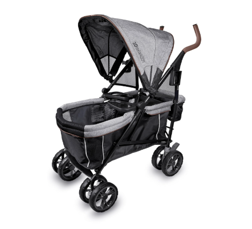 Summer Infant 3Dlite Wagon Convenience Stroller, Black/Grey
