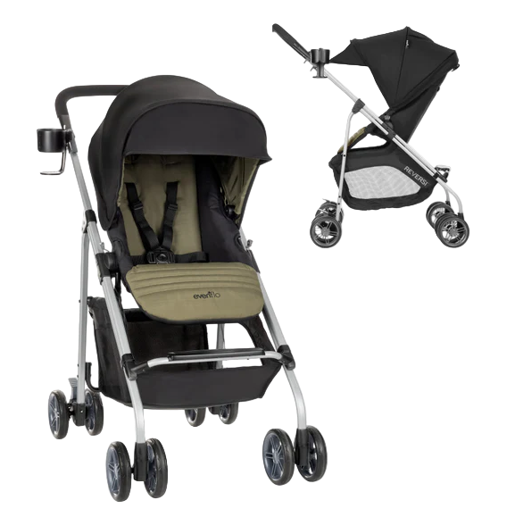 Evenflo Reversi Lightweight Reversible Stroller, 2025, Leonis Green
