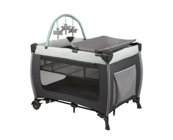 Monbebe Willow Rocking Baby Play Yard with Full Size Bassinet, Stardust
