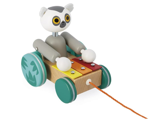 Janod Tropik Pull-Along Lemur Xylophone, 18m+