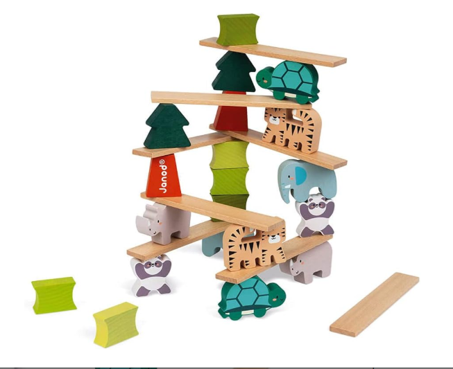 Janod Wooden Balancing Animals Game, WWF