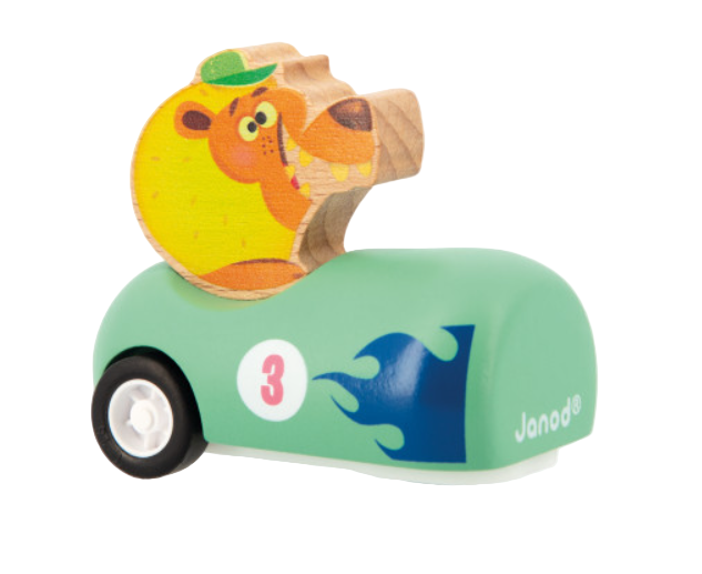 Janod Appelpop Pull-Back Car, Lion