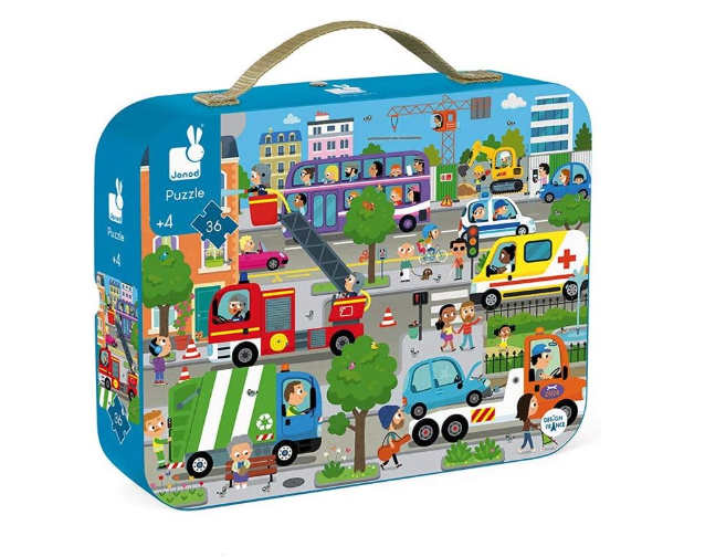 Janod 36 Piece Jigsaw Puzzle, City Life