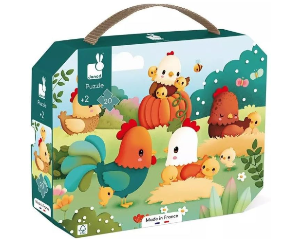 Janod 20 Piece Jigsaw Puzzle, Welcome to the Farmyard
