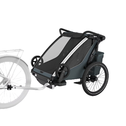Thule Chariot Cross Bike Trailer Stroller 2 Seat, 2024, Dark Slate