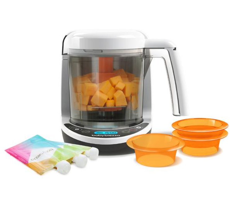 Baby Brezza One Step Food Maker Deluxe, White on Black