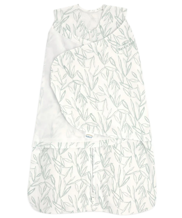 Halo SleepSack Swaddle, Newborn, Green Leaves
