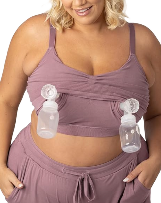Kindred Bravely Sublime Bamboo Hands-Free Pumping Lounge & Sleep Bra, Busty, Small, Twilight