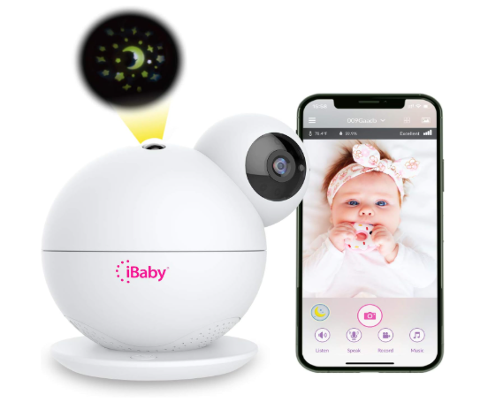 iBaby M8 2K Smart Baby Monitor, White