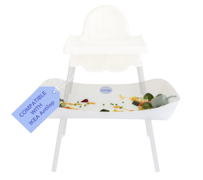 Catchy The Food Catcher For High Chairs, White, For IKEA Antilop High Chair