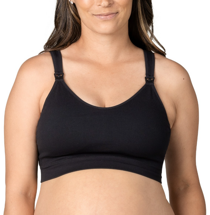 Kindred Bravely Mia Maternity & Nursing Lounge Bra, Black, XL-Busty