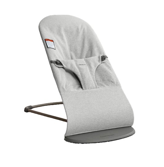 BabyBjorn Bouncer Bliss, Dark Gray Frame, Light Grey Woven Melange