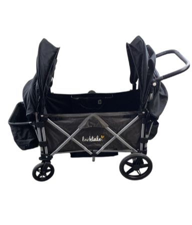Larktale Caravan Stroller Wagon with Canopy Set, 2022, Black, Byron Black, Byron Black