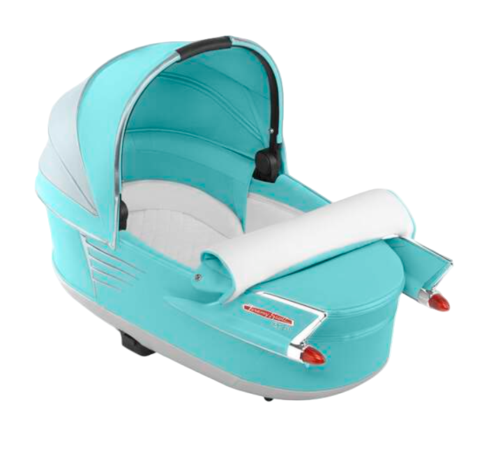 Cybex PRIAM Lux Carry Cot, Car Light Blue By Jeremy Scott