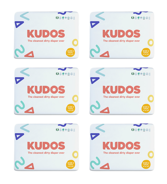 Kudos Diapers, White, Size 2, 192