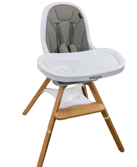 Baby Joy Convertible Wooden High Chair, Beige
