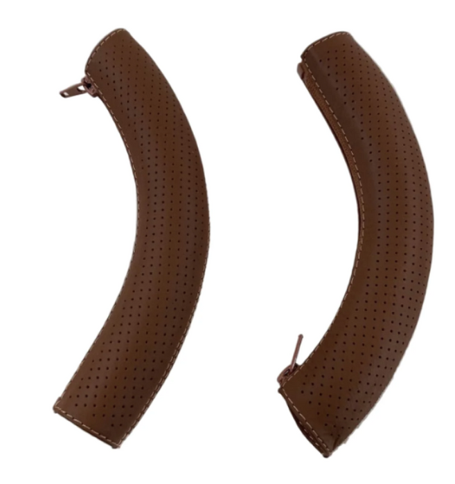 UPPAbaby 2015+ VISTA Leather Handlebar Covers, Saddle (Brown)