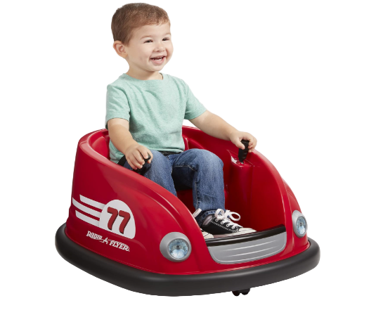 Radio Flyer 6V Battery Powered Bumper Car, Red