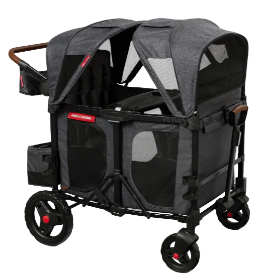 Radio Flyer Voya XT Quad Stroller Wagon(3985), Gray