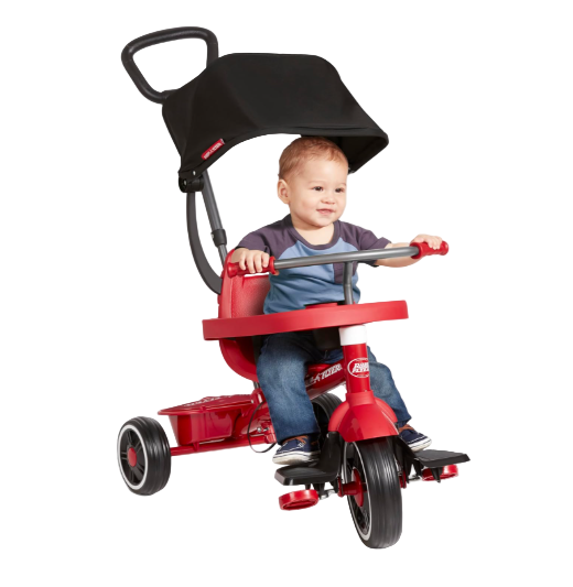Radio Flyer Pedal & Push Stroll 'n Trike, Red
