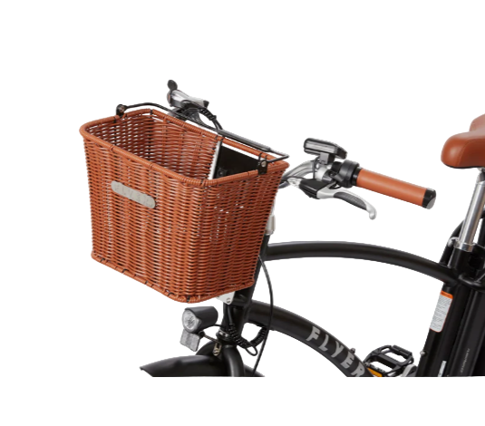Radio Flyer Quick Release Handlebar Woven Basket, Brown