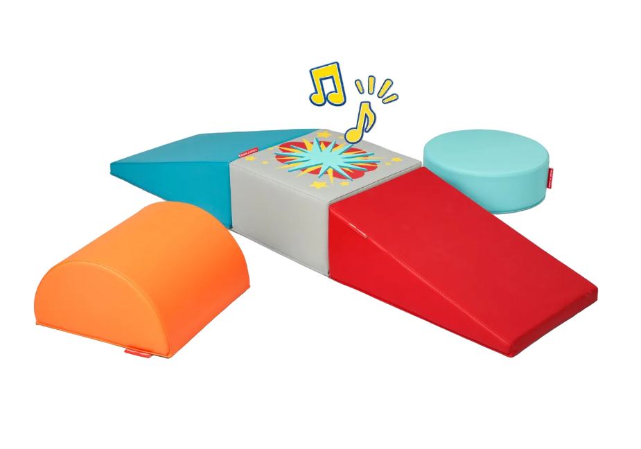 Radio Flyer Tumble Town Foam Climbing Blocks, Multi with Sounds
