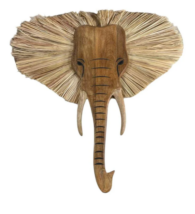 Crane Baby Handcrafted Wood Wall Decor, Elephant
