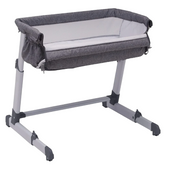Shop Simmons Kids Dream Bedside Bassinet, Grey Tweed at GoodBuy Gear