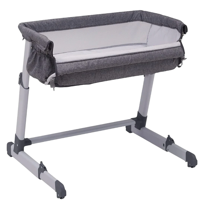 Shop Simmons Kids Dream Bedside Bassinet, Grey Tweed at GoodBuy Gear
