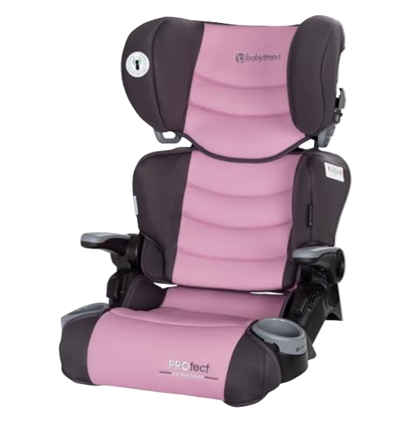 Baby Trend PROtect 2-in-1 Folding Booster Car Seat, 2025, Dash Rose