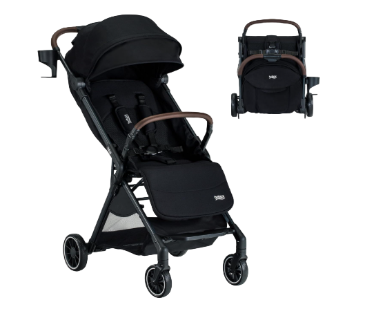Britax Juniper Compact On-The-Go Stroller, 2025, Raven Black