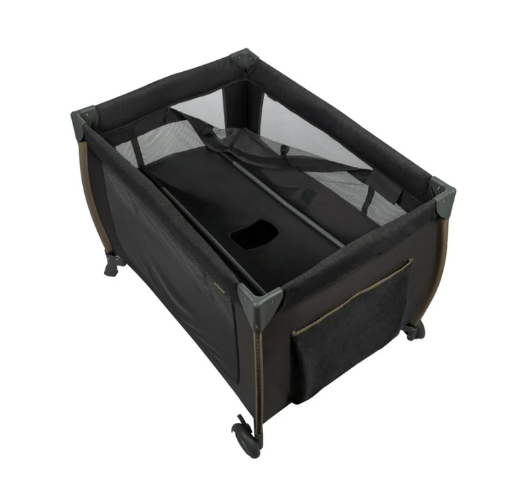 Monbebe Play Yard with Full-Size Rocking Bassinet, Castle Point