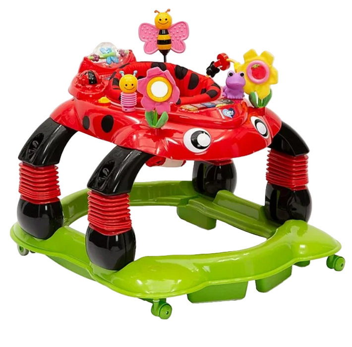 Delta Children Lil' Play Station 4-in-1 Activity Walker, Red/Sadie