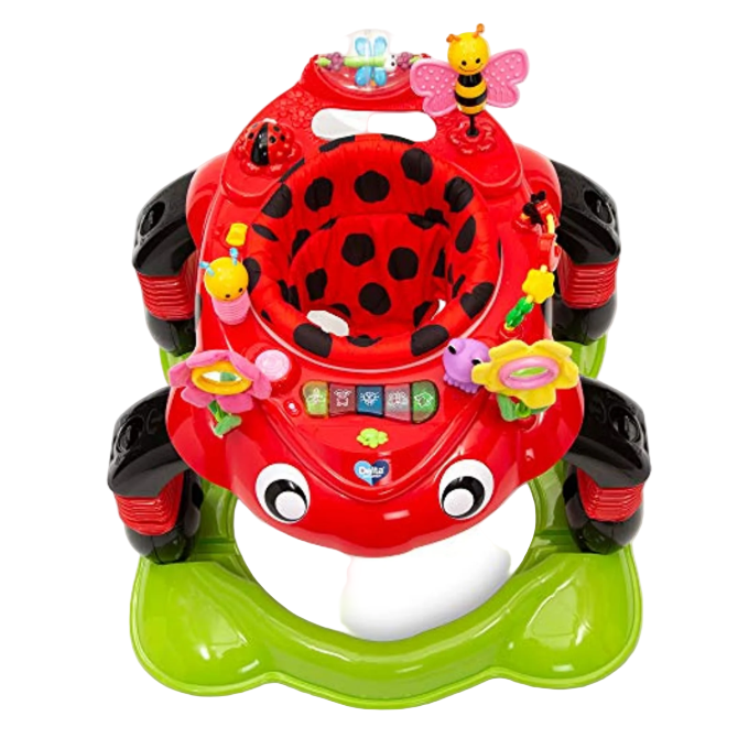 Delta Children Lil' Play Station 4-in-1 Activity Walker, Red/Sadie