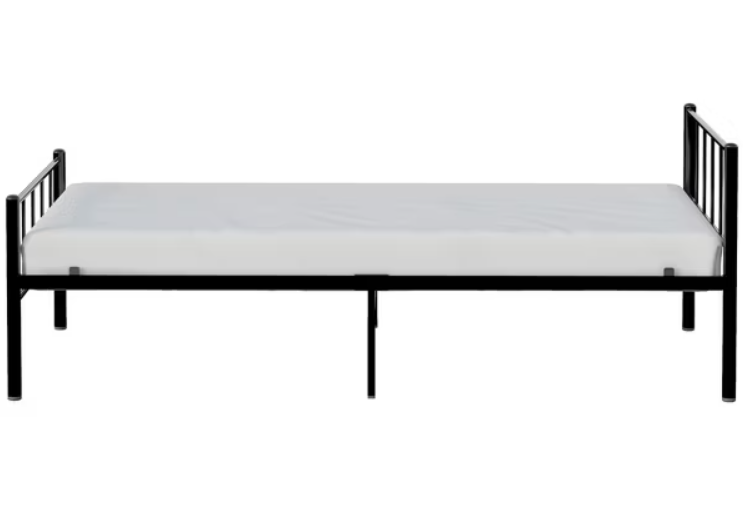 BK Furniture Austin Metal Twin Bed, Black