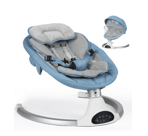 Cowiewie Electric Baby Rocker Swing, Blue